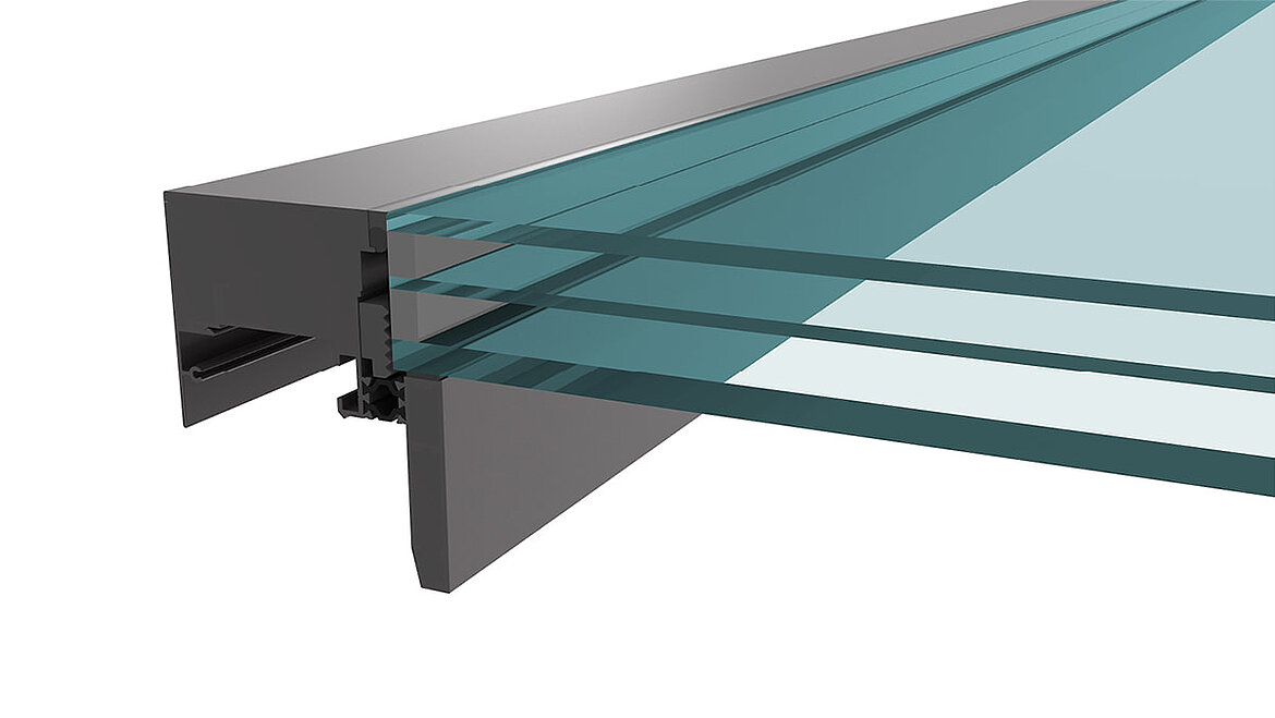 LAMILUX Modular Glass Skylight MS78 Zonwerendeisolerende drievoudige beglazing LAMILUX Modular Glass Skylight MS78 Zonwerendeisolerende drievoudige beglazing